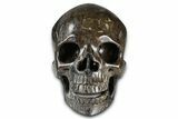 Realistic, Dark Coquina Stone Skull #378650-1